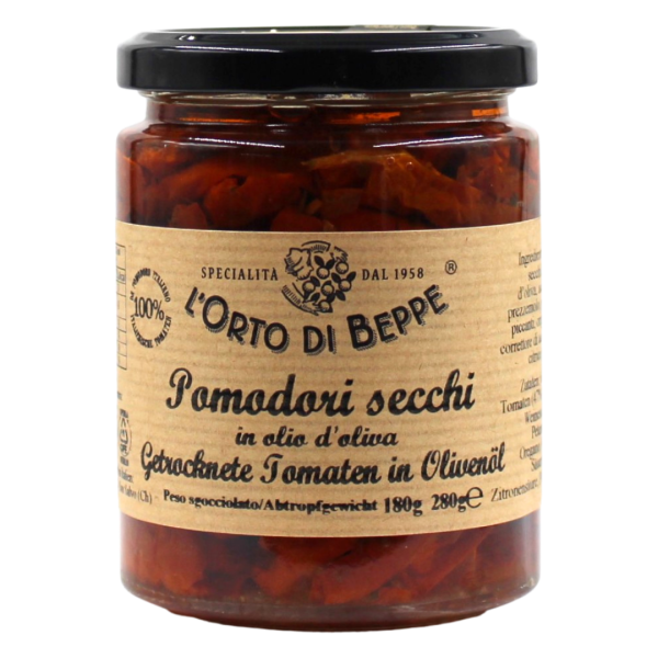 Getrocknete Tomaten in Olivenöl L&#039;Orto di Beppe 314ml