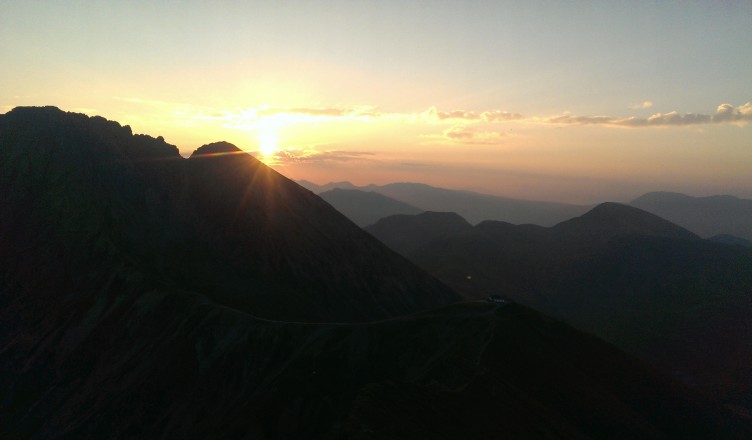 Sonnenaufgang 6 Uhr Morgens auf dem Ifinger mit meiner Schwester