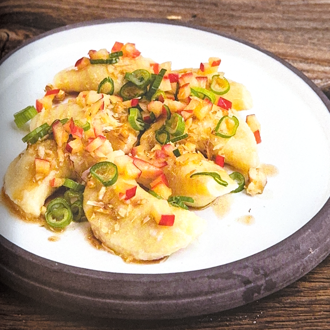 Kartoffelteigtaschen mit Apfelfüllung