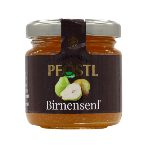 Früchtesenf Birne 120g_Delikatessen Pföstl