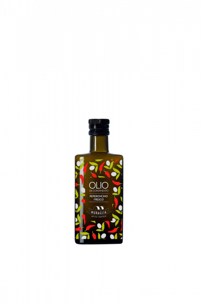 Olivenöl mit Peperoncino 200ml Muraglia Apulien