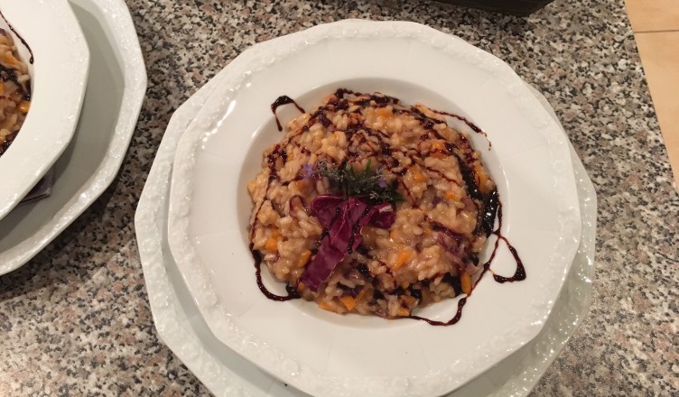 Rezept: Risotto mit Kürbis, Radicchio und Traubenmost-Balsamico-Reduktion